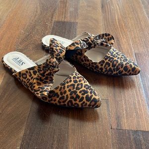 Cheetah Print Mules Size 8